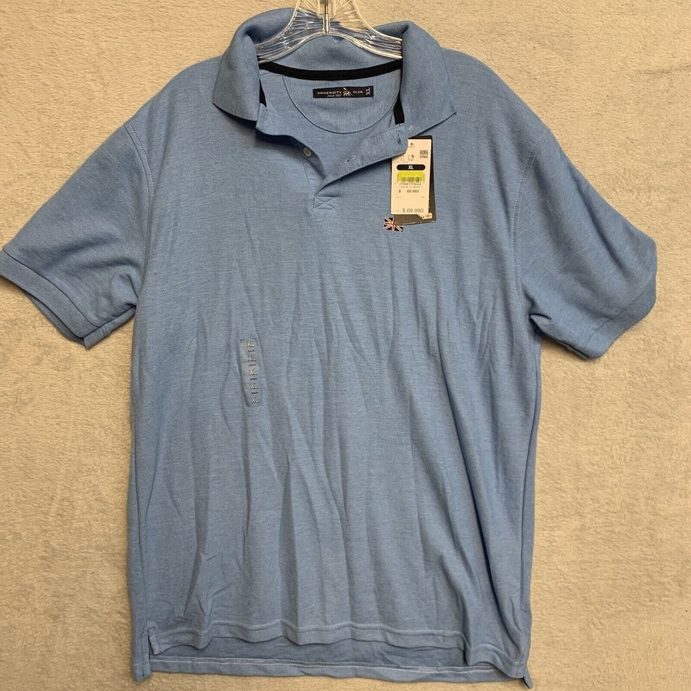 University‎ Club Men's Blue Polo Size XL
